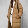 Best Damen Jacke Camel JS/5M3163/84Z Damen Steppjacken | Lange Jacken