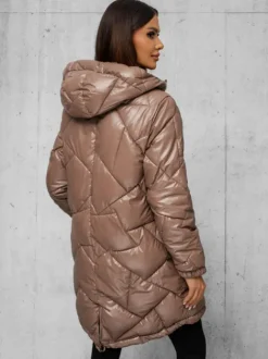 Outlet Damen Jacke Camel JS/5M3189/84Z Damen Steppjacken | Lange Jacken