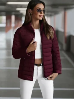 Hot Damen Jacke Dunkel Weinrot JS/16M9109/01Z Damen Steppjacken | Übergangsjacken
