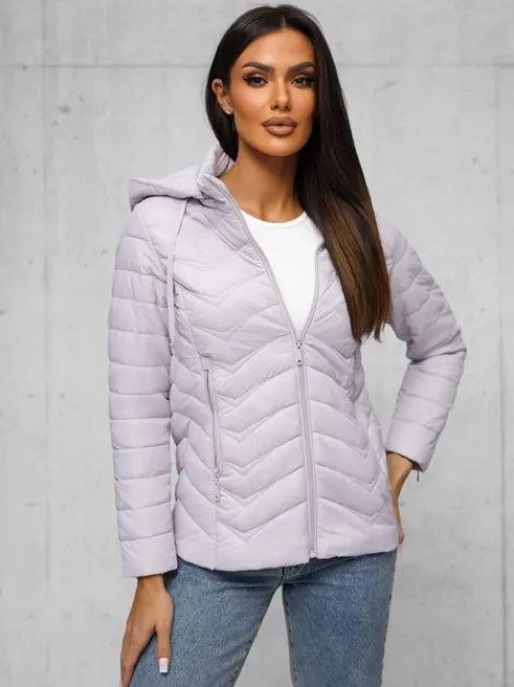 Online Damen Jacke Helles Lila JS/16M9238/35 Damen Steppjacken | Übergangsjacken