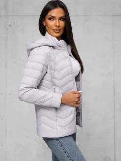 Online Damen Jacke Helles Lila JS/16M9238/35 Damen Steppjacken | Übergangsjacken