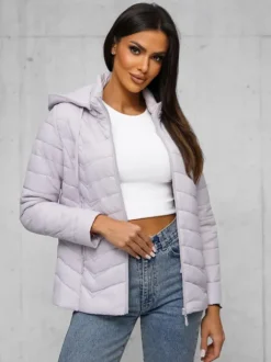 Online Damen Jacke Helles Lila JS/16M9238/35 Damen Steppjacken | Übergangsjacken