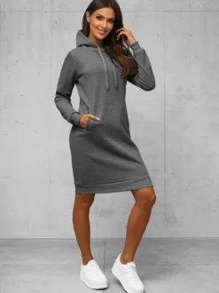 Sale Damen Kapuzenpullover Anthrazit JS/YS10005/5Z Damen Sweatshirts Ohne Print | Sweatshirts Ohne Kapuze