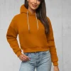 Best Damen Kapuzenpullover Camel O/12102 Damen Sweatshirts Ohne Print | Kapuzenpullover