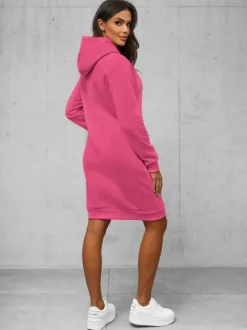Online Damen Kapuzenpullover Dunkelpink JS/YS10005/19Z Damen Sweatshirts Ohne Print | Sweatshirts Ohne Kapuze