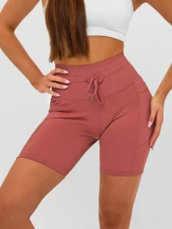 Sale Damen Kurze Leggings Burgund JS/XY24026S Damen Fitness | Kurze Leggings