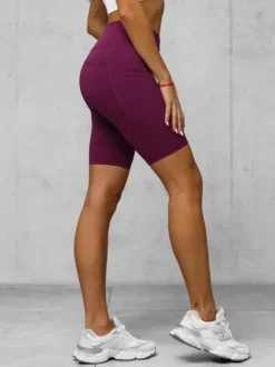 Best Damen Kurze Leggings Burgund JS/XY24003S Damen Fitness | Kurze Leggings