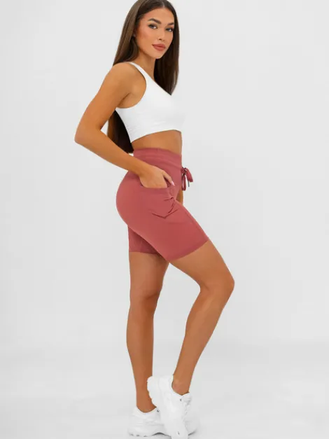 Sale Damen Kurze Leggings Burgund JS/XY24026S Damen Fitness | Kurze Leggings