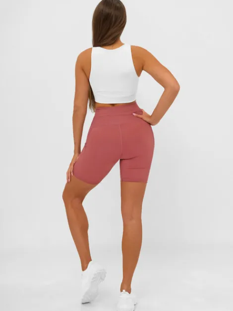 Sale Damen Kurze Leggings Burgund JS/XY24026S Damen Fitness | Kurze Leggings