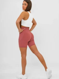 Sale Damen Kurze Leggings Burgund JS/XY24026S Damen Fitness | Kurze Leggings