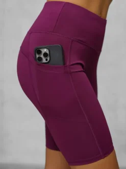 Best Damen Kurze Leggings Burgund JS/XY24003S Damen Fitness | Kurze Leggings