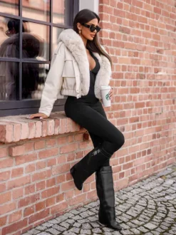 New Damen Lederjacke JS/11Z8172 Damen Lederjacken | Übergangsjacken