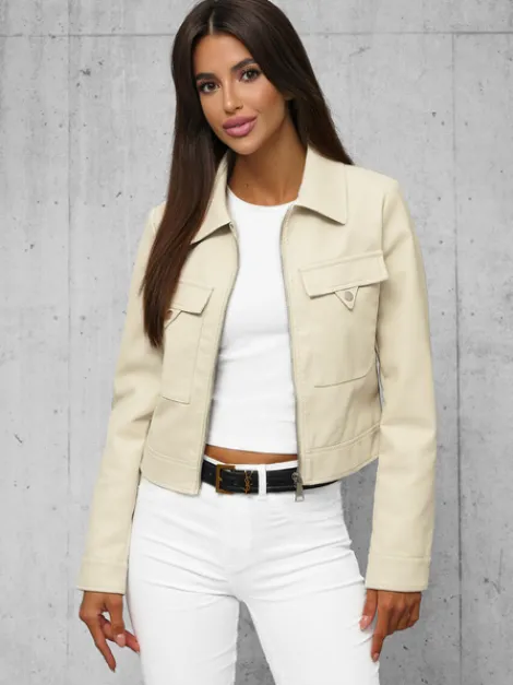Outlet Damen Lederjacke O/G117Z Damen Lederjacken | Oberbekleidung