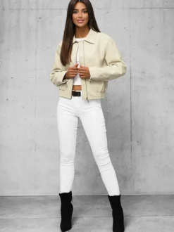 Hot Damen Lederjacke O/G116Z Damen Lederjacken | Oberbekleidung