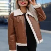 Fashion Damen Lederjacke JS/11Z8176Z Damen Lederjacken | Übergangsjacken