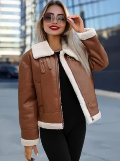 Fashion Damen Lederjacke JS/11Z8176Z Damen Lederjacken | Übergangsjacken