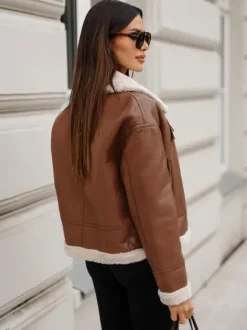 Discount Damen Lederjacke JS/11Z8176 Damen Lederjacken | Übergangsjacken