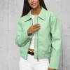 Fashion Damen Lederjacke O/G116Z Damen Lederjacken | Oberbekleidung