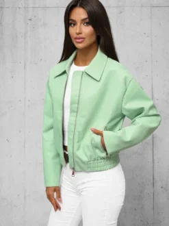Fashion Damen Lederjacke O/G116Z Damen Lederjacken | Oberbekleidung