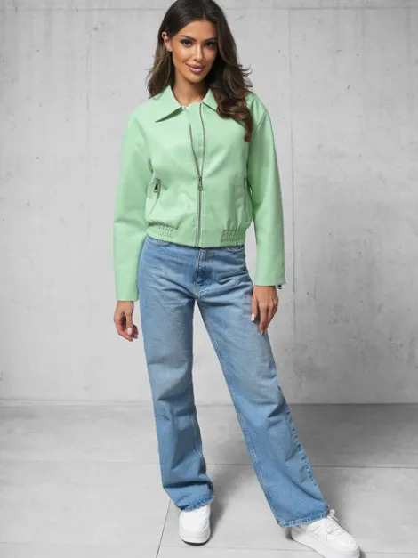 Online Damen Lederjacke O/G116 Damen Oberbekleidung | Lederjacken