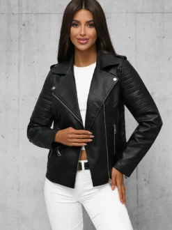 Clearance Damen Lederjacke JS/11Z8097Z Damen Lederjacken | Übergangsjacken
