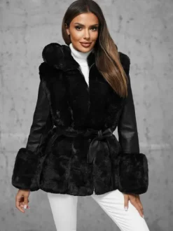 New Damen Lederjacke JS/11Z8079 Damen Lederjacken | Winterjacken