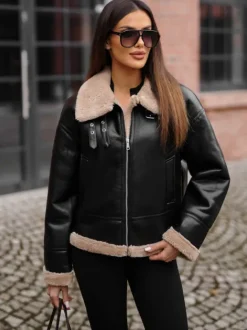 New Damen Lederjacke JS/11Z8176 Damen Lederjacken | Übergangsjacken