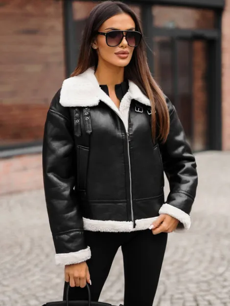 New Damen Lederjacke JS/11Z8176 Damen Lederjacken | Übergangsjacken