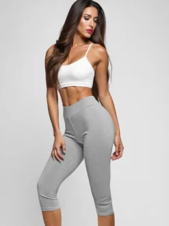 New Damen Leggings 3/4 JS/1045/A3Z Damen Fitness | Leggings Ohne Motiv