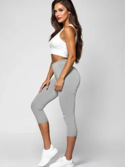 New Damen Leggings 3/4 JS/1045/A3Z Damen Fitness | Leggings Ohne Motiv