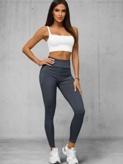 Best Damen Leggings Anthrazit JS/35K1606/5 Damen Fitness | Leggings Ohne Motiv
