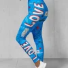 Outlet Damen Leggings O/20755Z Damen Fitness | Leggings Mit Motiv