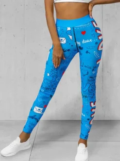 Outlet Damen Leggings O/20755Z Damen Fitness | Leggings Mit Motiv