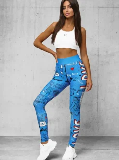 Outlet Damen Leggings O/20755Z Damen Fitness | Leggings Mit Motiv