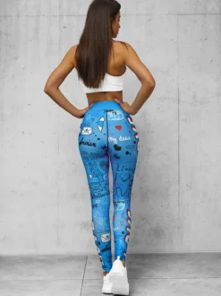 Outlet Damen Leggings O/20755Z Damen Fitness | Leggings Mit Motiv