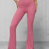 Best Damen Leggings mit Breiten Beinen Dunkelpink JS/17K588/111 Damen Weite Hosen | Leggings Ohne Motiv