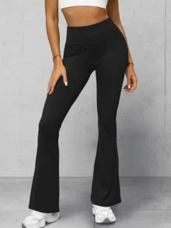 New Damen Leggings mit Breiten Beinen JS/17K588/3 Damen Weite Hosen | Leggings Ohne Motiv