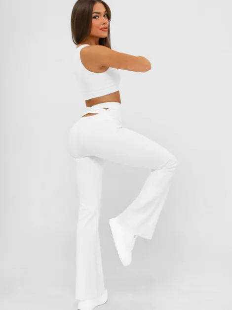 Online Damen Leggings mit Breiten Beinen JS/17K587/1 Damen Weite Hosen | Leggings Ohne Motiv