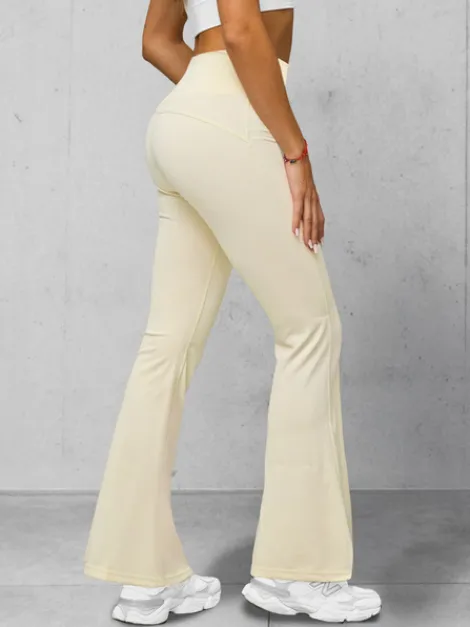 Outlet Damen Leggings mit Breiten Beinen JS/17K570/1 Damen Weite Hosen | Leggings Ohne Motiv