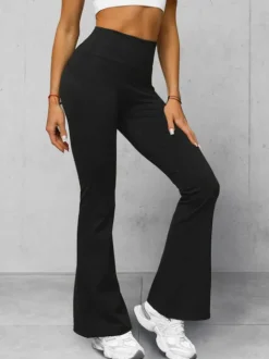 New Damen Leggings mit Breiten Beinen JS/17K588/3 Damen Weite Hosen | Leggings Ohne Motiv