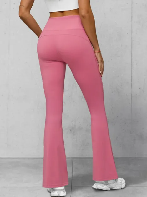 Best Damen Leggings mit Breiten Beinen Dunkelpink JS/17K588/111 Damen Weite Hosen | Leggings Ohne Motiv