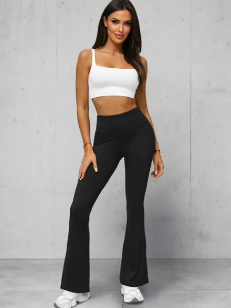 New Damen Leggings mit Breiten Beinen JS/17K588/3 Damen Weite Hosen | Leggings Ohne Motiv