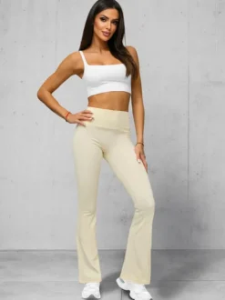 Outlet Damen Leggings mit Breiten Beinen JS/17K570/1 Damen Weite Hosen | Leggings Ohne Motiv