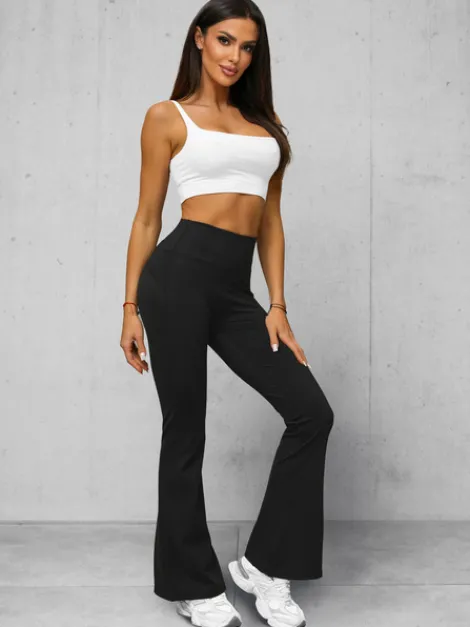 New Damen Leggings mit Breiten Beinen JS/17K588/3 Damen Weite Hosen | Leggings Ohne Motiv