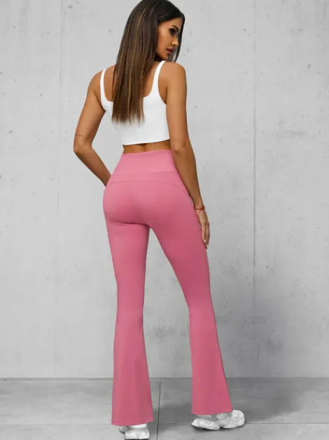 Best Damen Leggings mit Breiten Beinen Dunkelpink JS/17K588/111 Damen Weite Hosen | Leggings Ohne Motiv