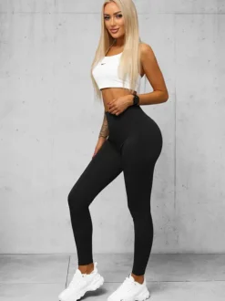 New Damen Leggings O/K9-J Damen Fitness | Leggings Ohne Motiv