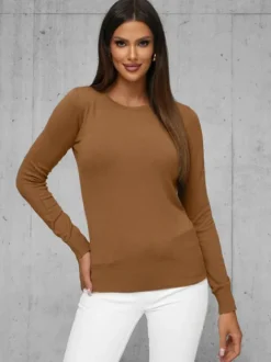 Discount Damen Pullover Camel JS/8005/7 Damen Pullover