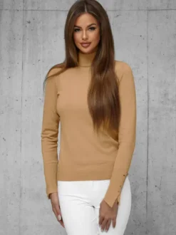 New Damen Pullover Camel JS/8002/2 Damen Pullover