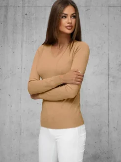 Outlet Damen Pullover Camel JS/8006/2 Damen Pullover