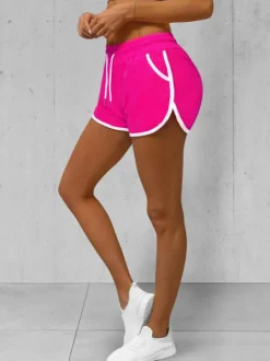 Discount Damen Shorts Dunkelpink JS/8K208/19 Damen Trainings Shorts | Sport Shorts